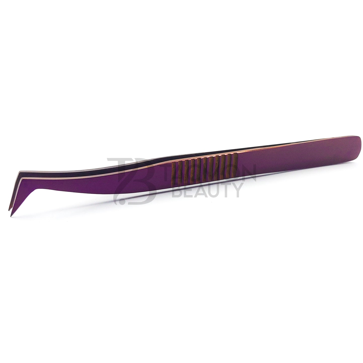 Purple Titanium Plasma Coated Eyelash Tweezer TBP-29