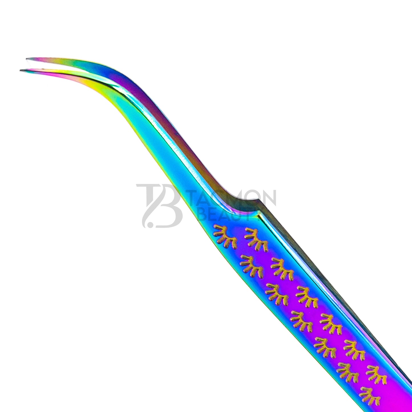 Multi/Rainbow Titanium Plasma Coated Eyelash Tweezer TB-MR-29