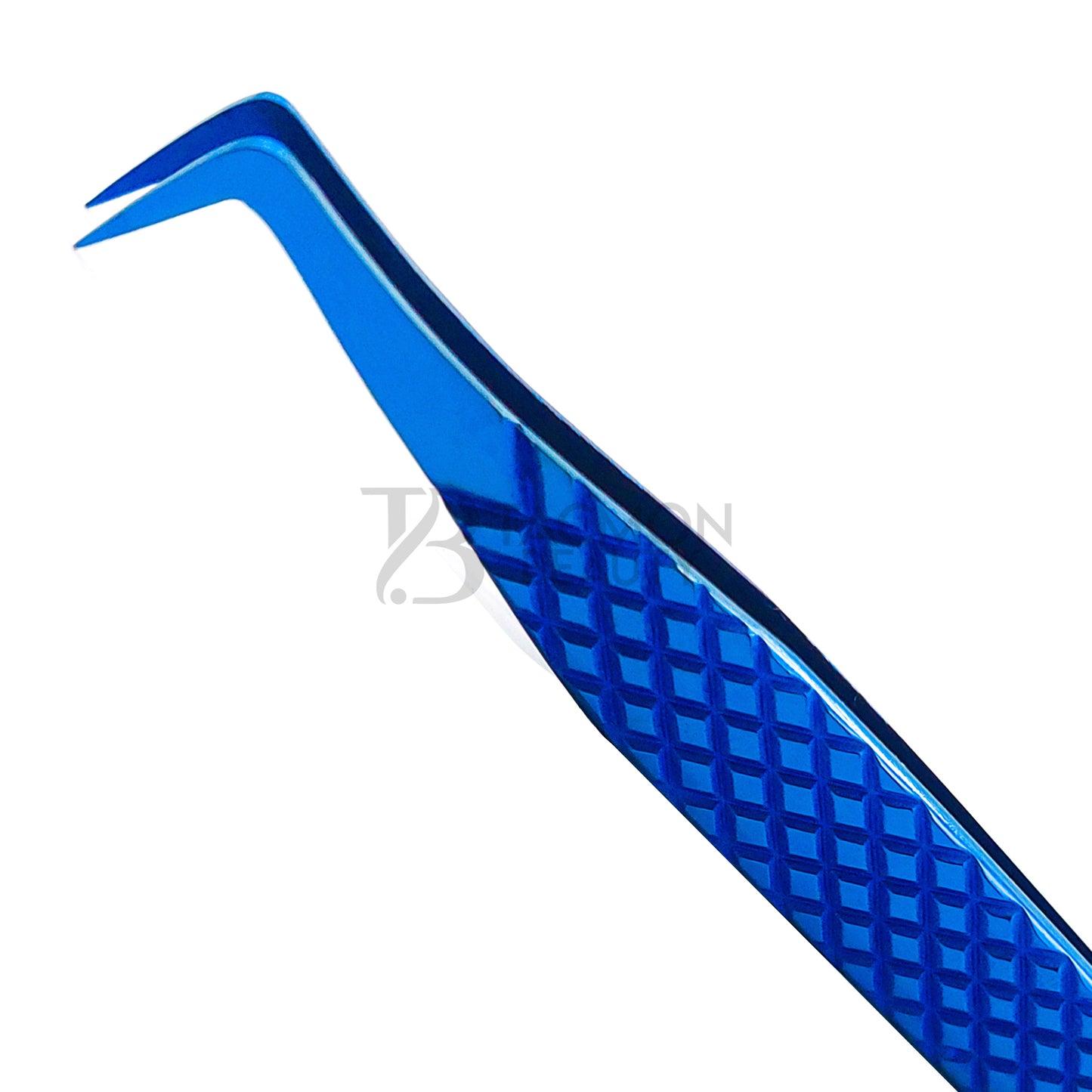 Blue Titanium Plasma Coated Eyelash Tweezer TB-Bl-30