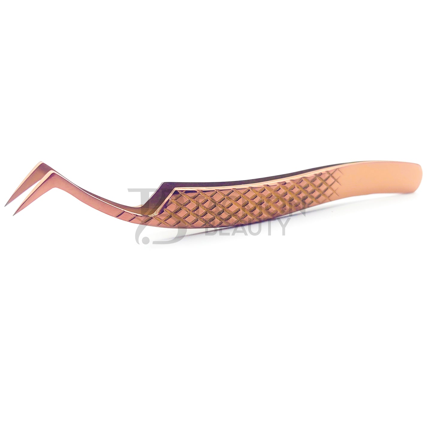 Rose Gold Titanium Plasma Coated Eyelash Tweezer TB-RG-31