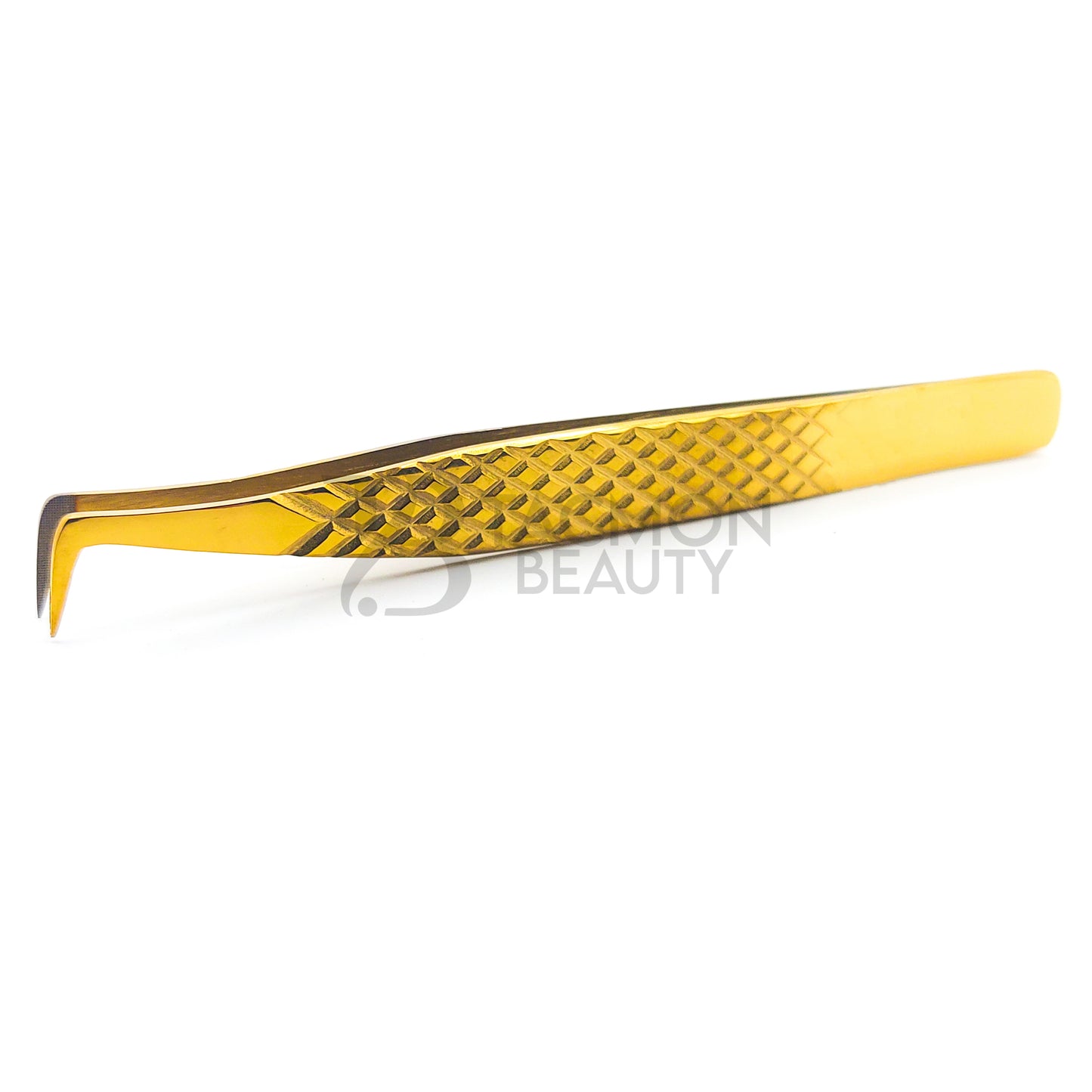 Gold Titanium Plasma Coated Eyelash Tweezer TBG-31