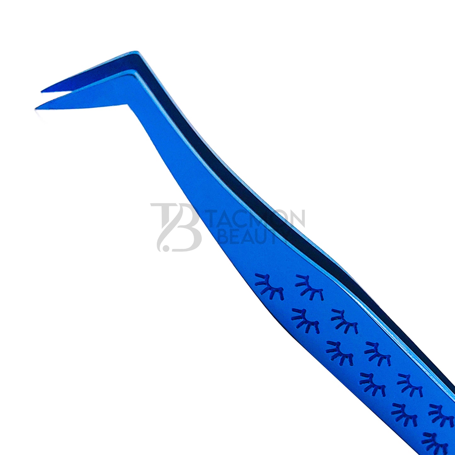 Blue Titanium Plasma Coated Eyelash Tweezer TB-Bl-31