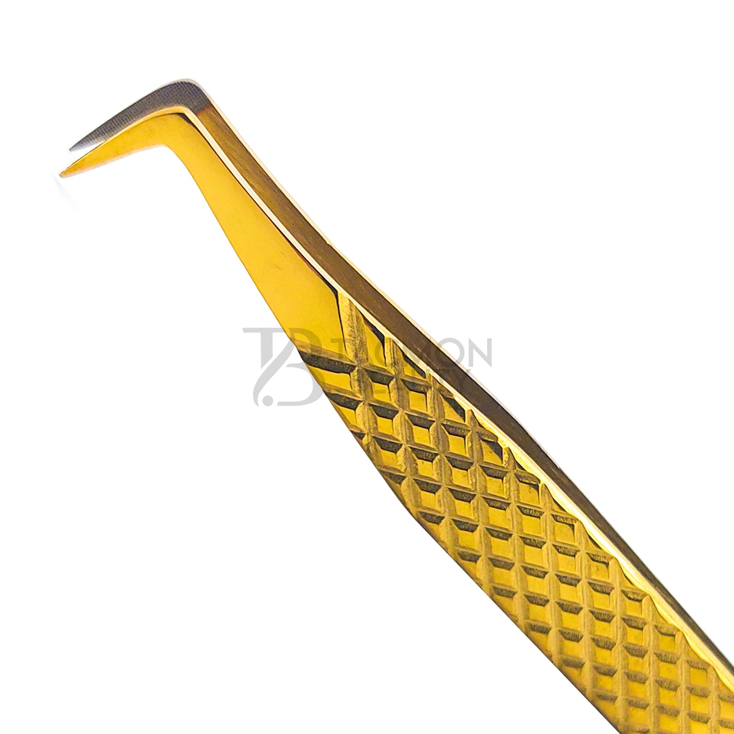 Gold Titanium Plasma Coated Eyelash Tweezer TBG-31