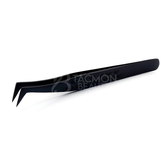 Black Titanium Plasma Coated Eyelash Tweezer TBB-32