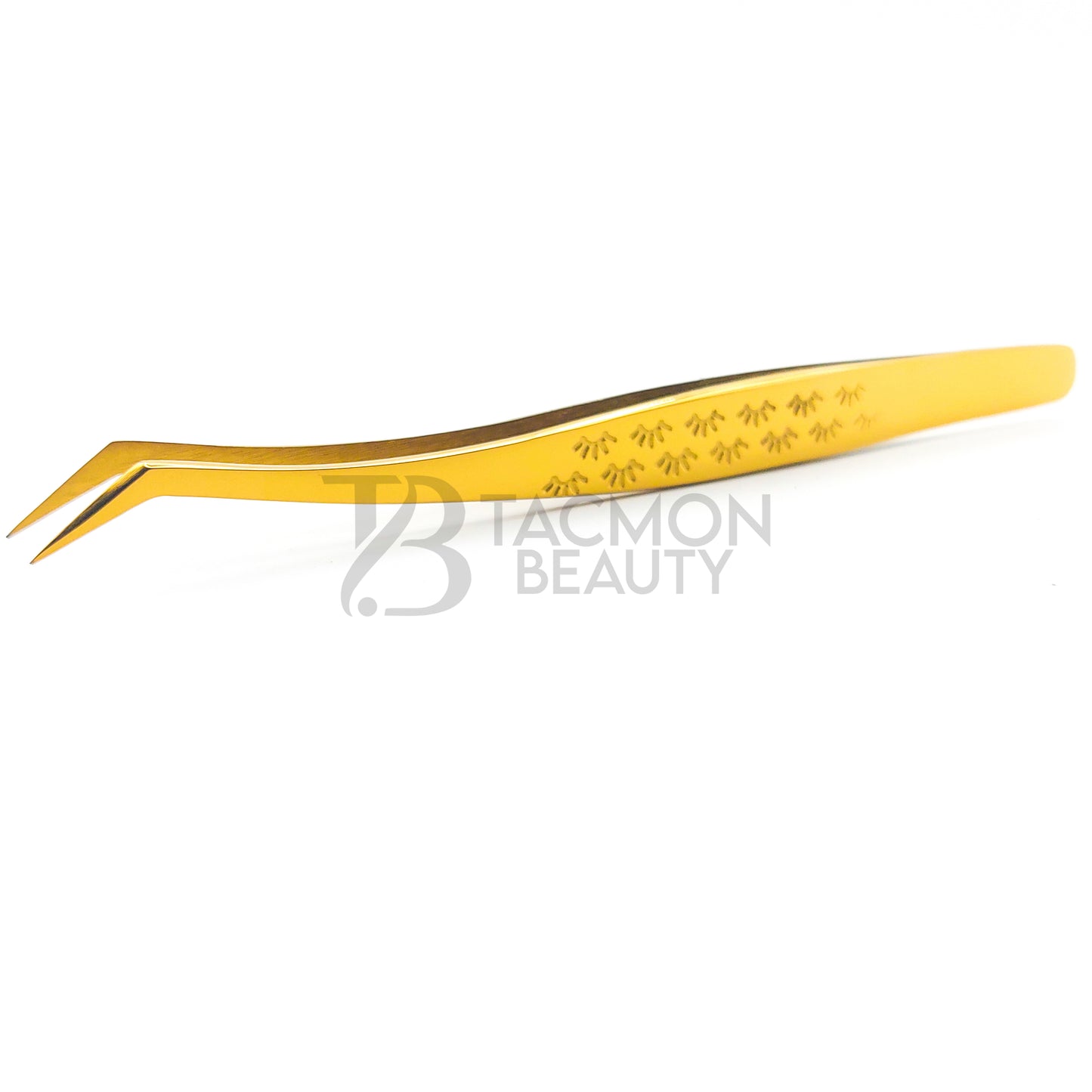 Gold Titanium Plasma Coated Eyelash Tweezer TBG-33