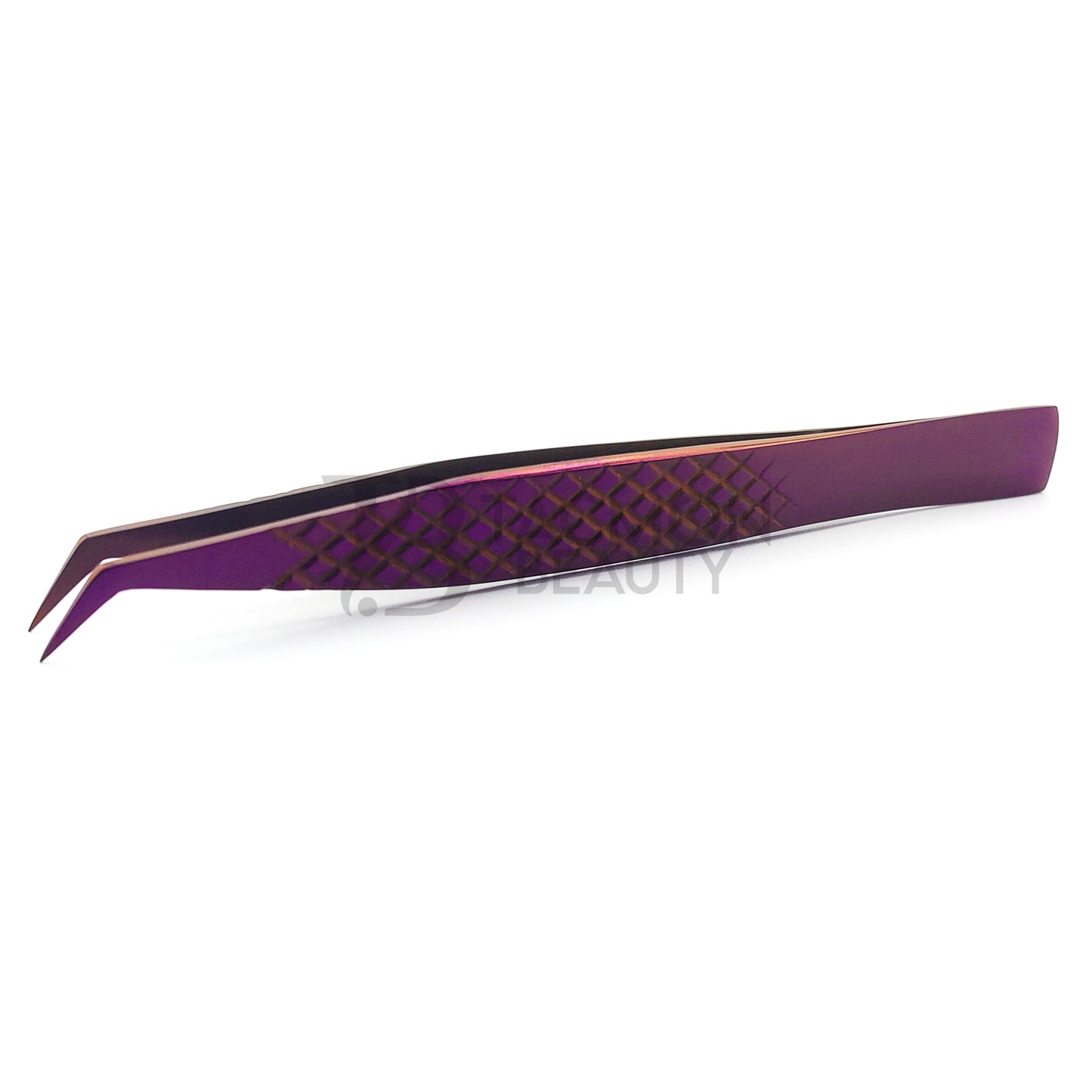 Purple Titanium Plasma Coated Eyelash Tweezer TBP-33