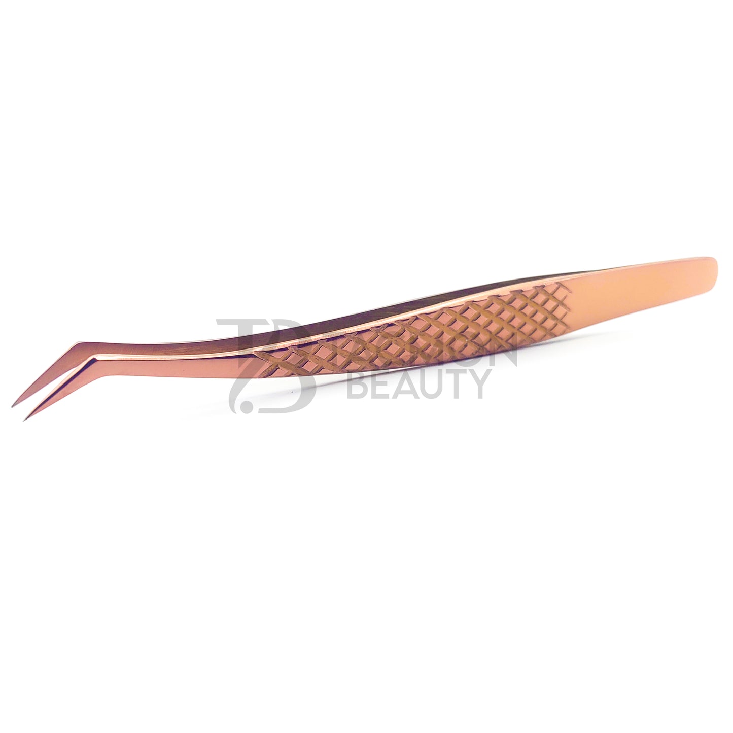 Rose Gold Titanium Plasma Coated Eyelash Tweezer TB-RG-33