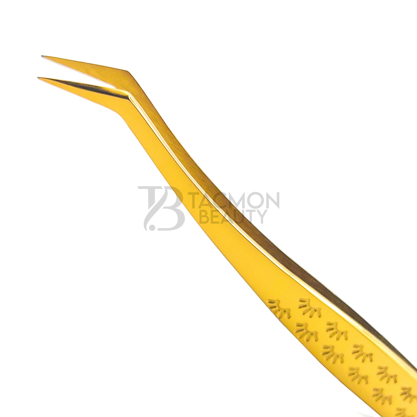 Gold Titanium Plasma Coated Eyelash Tweezer TBG-33