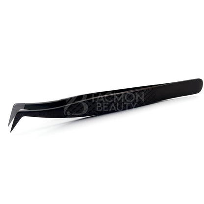 Black Titanium Plasma Coated Eyelash Tweezer TBB-34