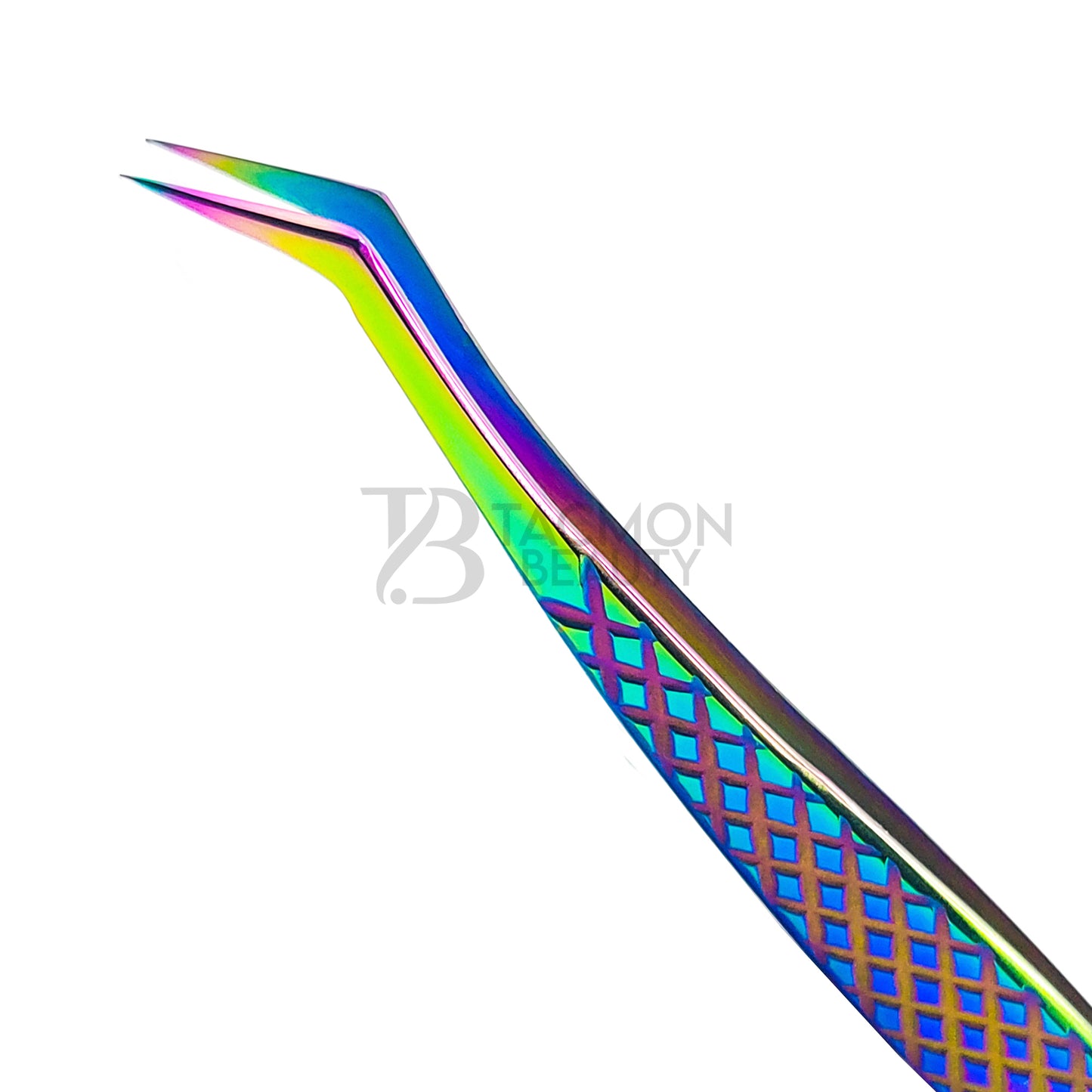 Multi/Rainbow Titanium Plasma Coated Eyelash Tweezer TB-MR-34