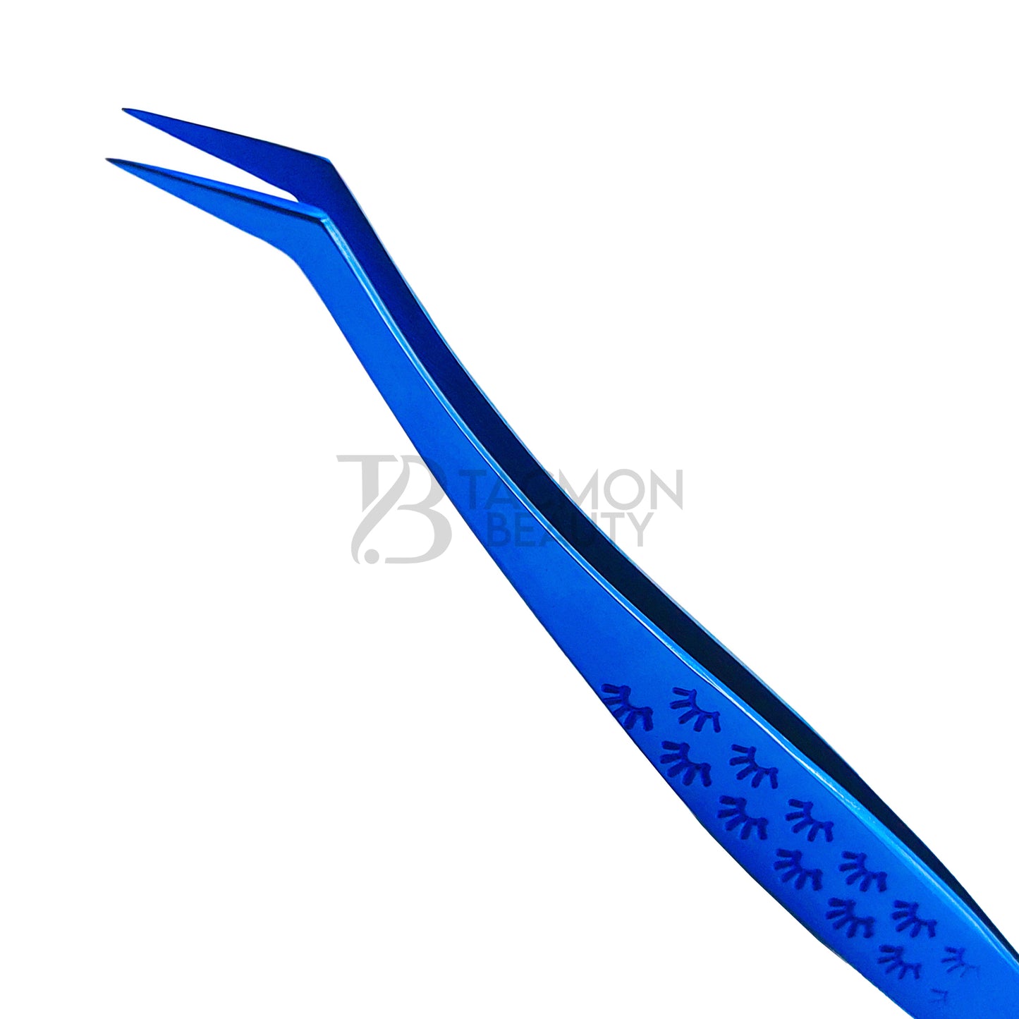 Blue Titanium Plasma Coated Eyelash Tweezer TB-Bl-34