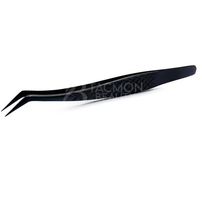 Black Titanium Plasma Coated Eyelash Tweezer TBB-36