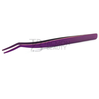 Purple Titanium Plasma Coated Eyelash Tweezer TBP-36