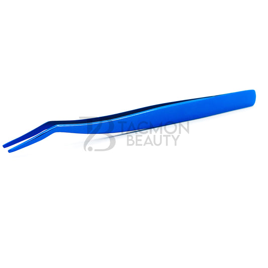 Blue Titanium Plasma Coated Eyelash Tweezer TB-Bl-36