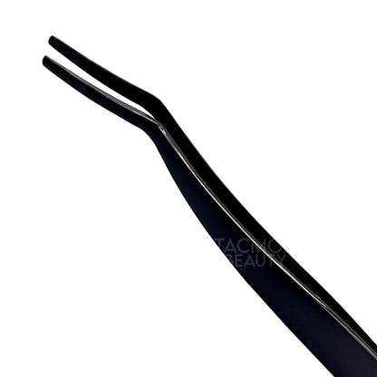 Black Titanium Plasma Coated Eyelash Tweezer TBB-37